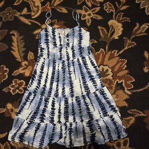 Stylish Blue and White Dress